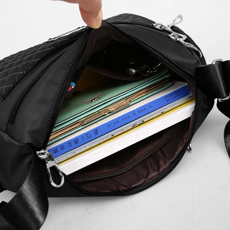 Nylon Crossbody Shoulder Bag for Women Waterproof Messenger Large Capacity Purse