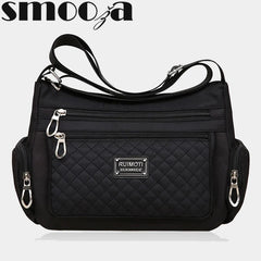 Nylon Crossbody Shoulder Bag for Women Waterproof Messenger Large Capacity Purse
