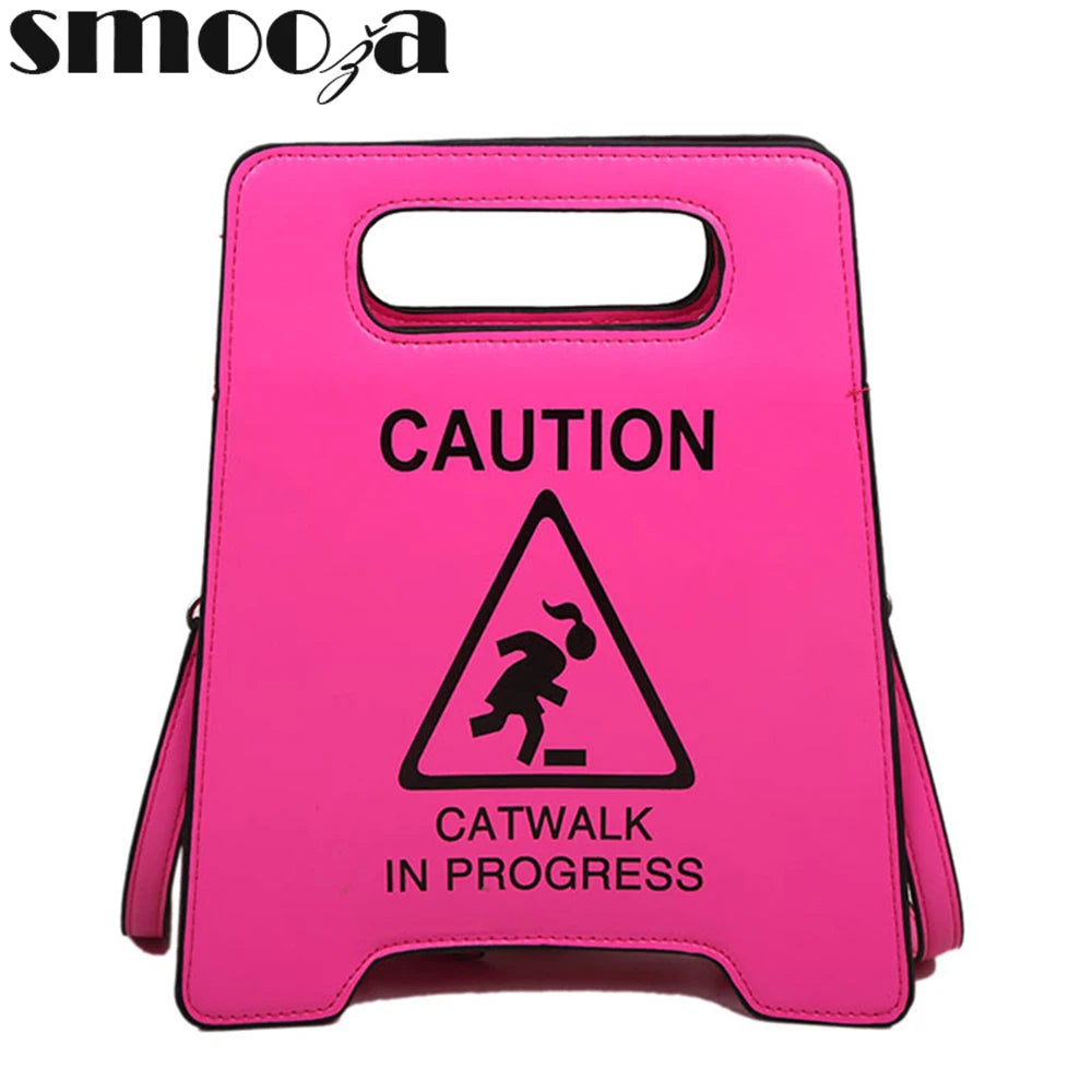 Stop Sign Shape Handbag Girl Hip Hop Handbag