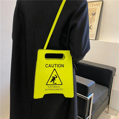 Stop Sign Shape Handbag Girl Hip Hop Handbag
