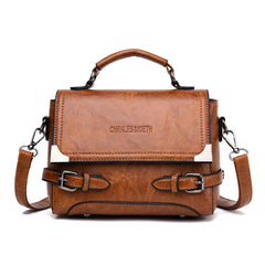 Vintage Leather Top-handle Bags Women Handbags Purse Shoulder Bag