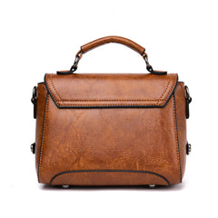 Vintage Leather Top-handle Bags Women Handbags Purse Shoulder Bag