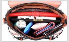 Vintage Leather Top-handle Bags Women Handbags Purse Shoulder Bag
