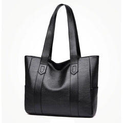 Leather Tote Bag Embossed Retro Style Large Purse Shoulder Handbag
