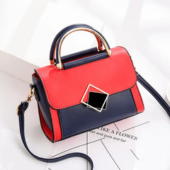 Women Shoulder Bag Casual Messenger Small Square Bag Metal Buckle Decoration