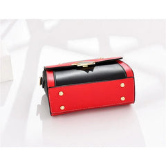 Women Shoulder Bag Casual Messenger Small Square Bag Metal Buckle Decoration