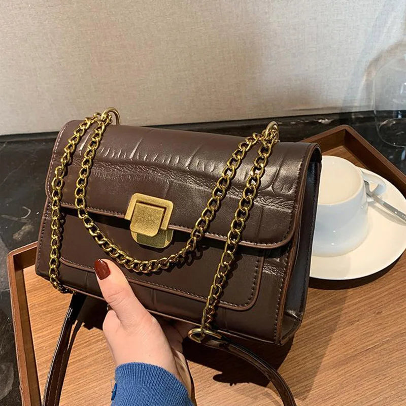 Women Vintage Handbags Female Wave Shoulder Messenger Crossbody Bags