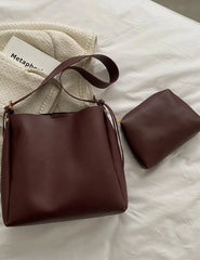 Women's Large Capacity Shoulder Bag Set PU Leather Handbags