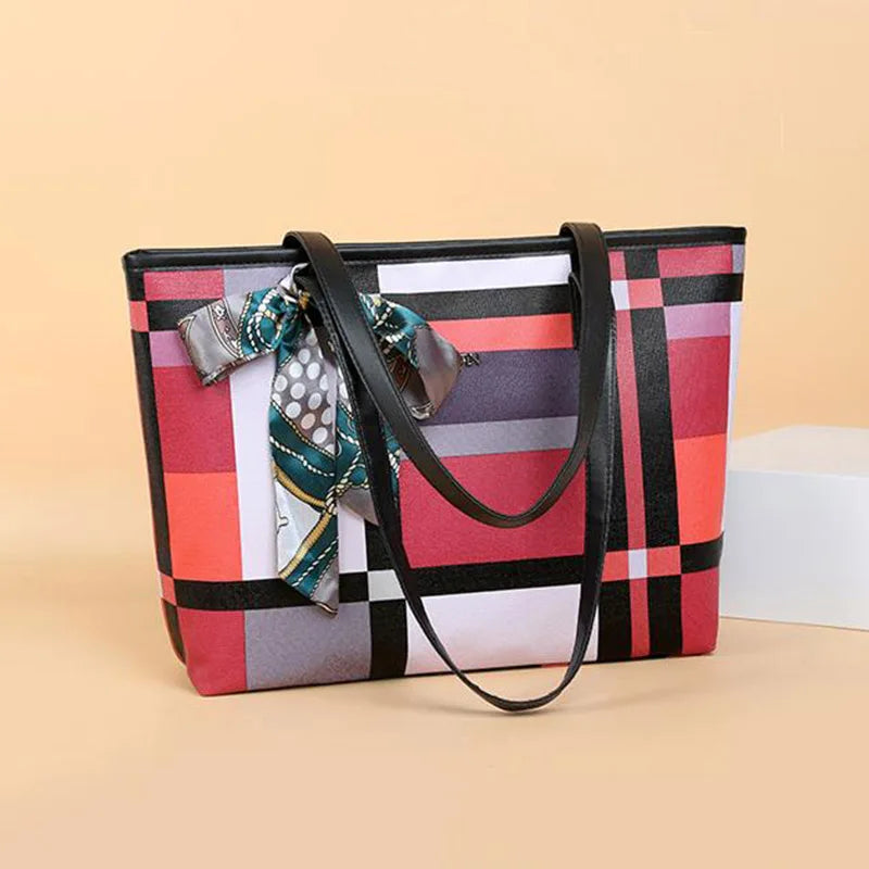 Women's Shoulder Tote Handbags Lattice Large Capacity Bags