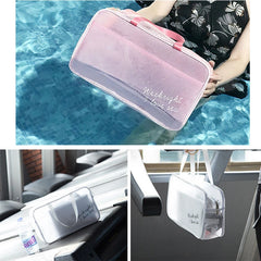 2PCS Pvc Travel Makeup Bag Organizer Waterproof Women Cosmetic Bags