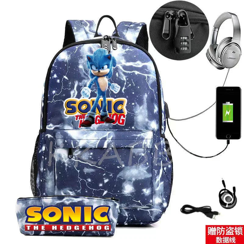 18inch Laptop Backpack with USB Charge, Outdoor Travel Mochila Bag