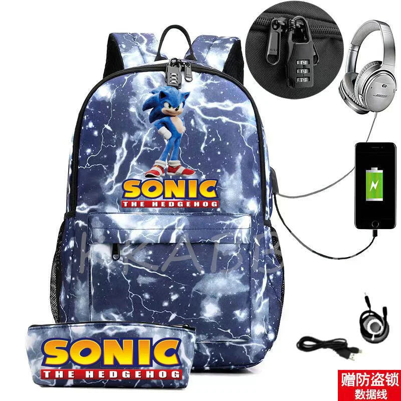 18inch Laptop Backpack with USB Charge, Outdoor Travel Mochila Bag