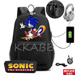 Kids Backpack Set Canvas Schoolbag 2pcs + Pencil Case