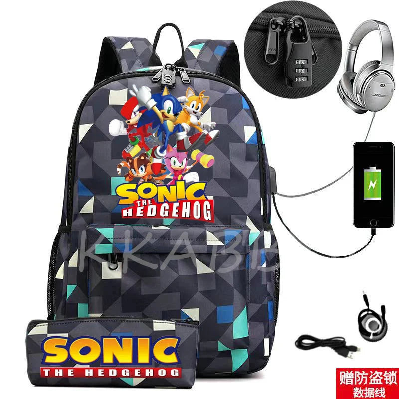 Teenage USB Lock Backpacks Anti-Theft Bags High School Leisure