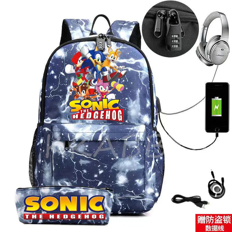 Teenage USB Lock Backpacks Anti-Theft Bags High School Leisure