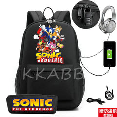 Teenage USB Lock Backpacks Anti-Theft Bags High School Leisure