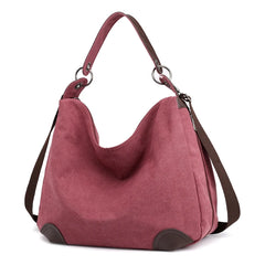 Women Canvas Bags High Female Handbags Solid Crossbody Bags