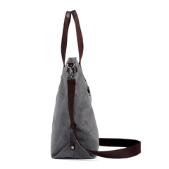 Large Capacity Women's Canvas Handbag Casual Shoulder Bag Vintage Crossbody