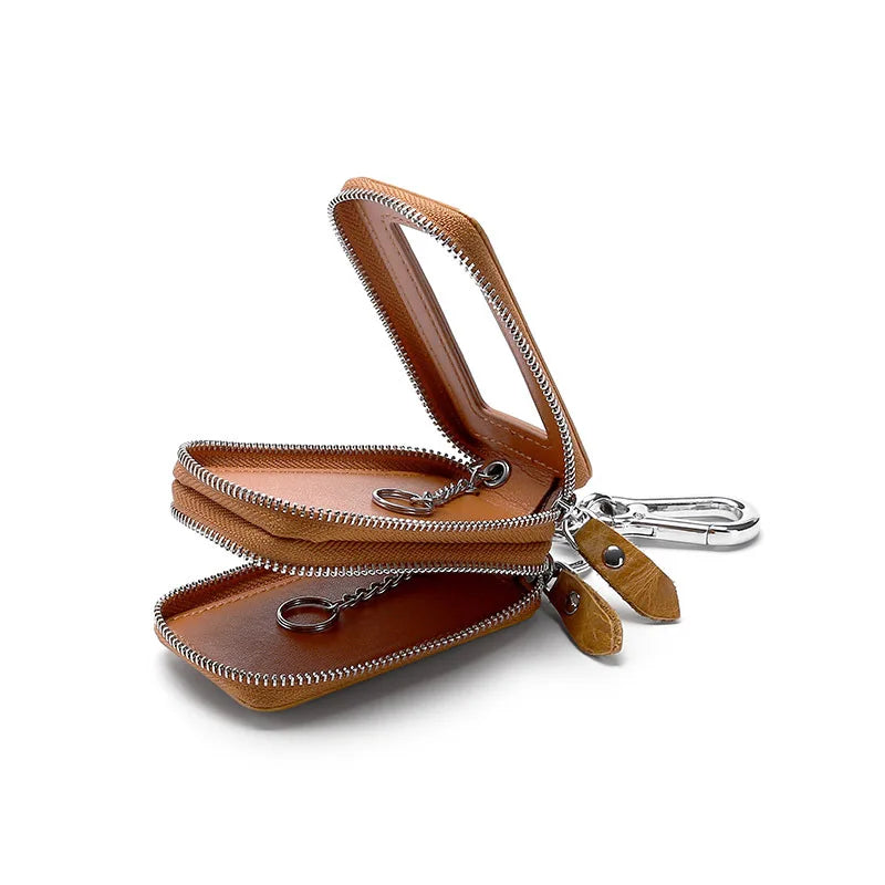 SOUTH GOOSE Leather Key Wallets Multifunction Key Case Keychain