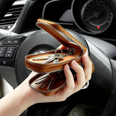 SOUTH GOOSE Leather Key Wallets Multifunction Key Case Keychain