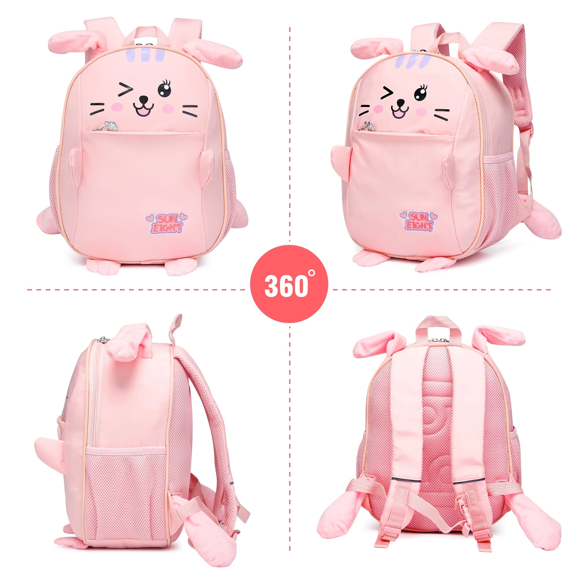 Nylon 16inch School Bag Zipper Unisex 0.5kg