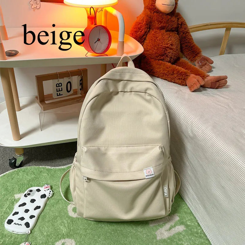 Unisex Nylon Backpacks Multifunction School Bags Teenage Girl Travel Packs