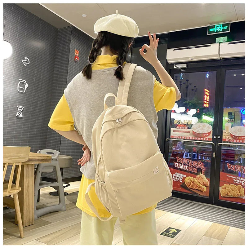 Unisex Nylon Backpacks Multifunction School Bags Teenage Girl Travel Packs