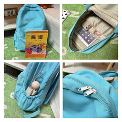 Unisex Nylon Backpacks Multifunction School Bags Teenage Girl Travel Packs