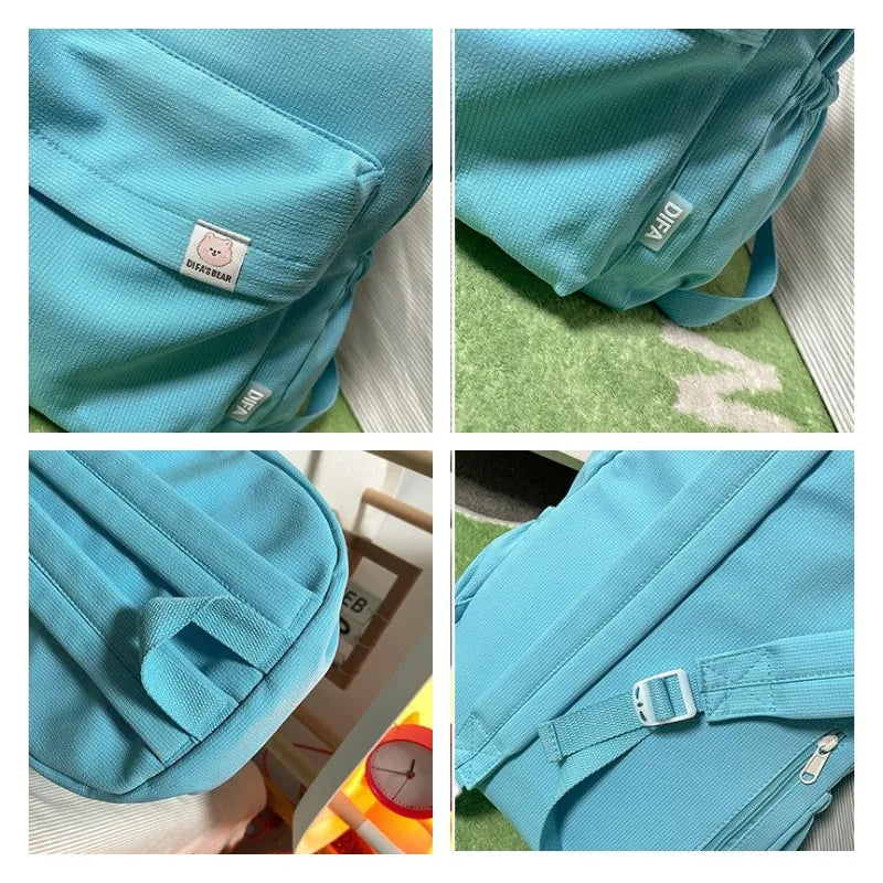 Unisex Nylon Backpacks Multifunction School Bags Teenage Girl Travel Packs