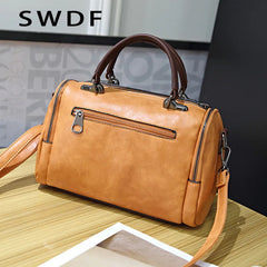 Retro PU Leather Tassel Crossbody Bag for Women