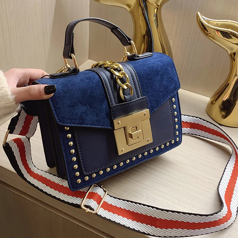 Rivet Shoulder Bag for Women PU Leather Handbags