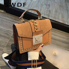 Rivet Shoulder Bag for Women PU Leather Handbags