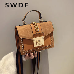 Rivet Shoulder Bag for Women PU Leather Handbags