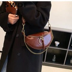 Leather Waist Belt Bag Women Crossbody Chest Purse Fanny Pack