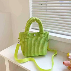 Corduroy Women's Bag Soft Handbags Crossbody Tote Bag