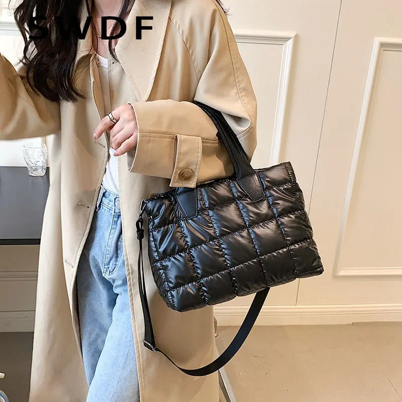SWDF Shoulder Messenger Bags for Women Winter Crossbody Tote Bags Female