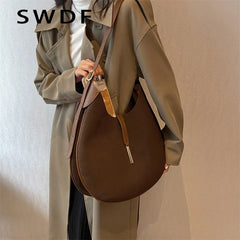 Small Shoulder Crossbody Bag Women Spring Faux Suede Handbag Tote