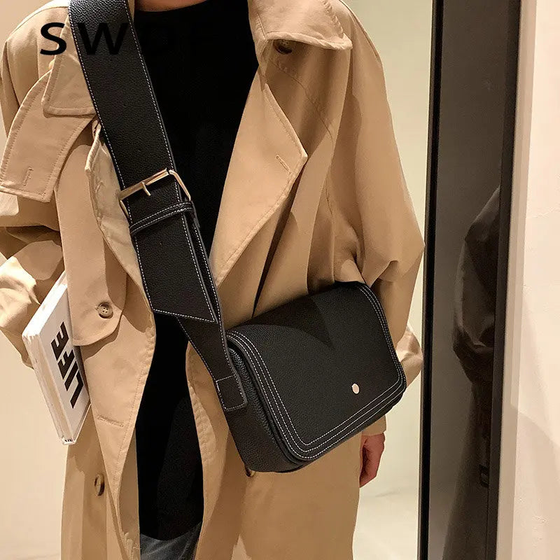 Leather Underarm Shoulder Bag for Women Ladies Crossbody Messenger Sac