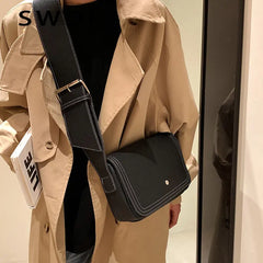Leather Underarm Shoulder Bag for Women Ladies Crossbody Messenger Sac