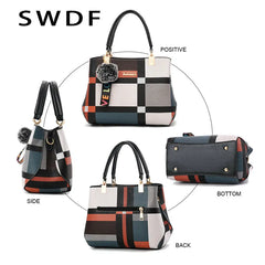 Plaid Shoulder Bag Messenger Female Totes Crossbody Bags