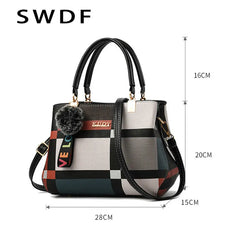 Plaid Shoulder Bag Messenger Female Totes Crossbody Bags