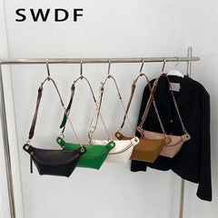 PU Leather Waist Bag Women Chest Belt Crossbody Bags