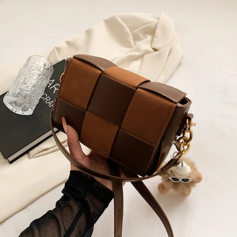 Leather Woven Shoulder Bag for Women Tote Bag Schoudertas Dames Bolsa Sac a Main