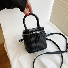Green PU Leather Crossbody Bag Short Handle for Women