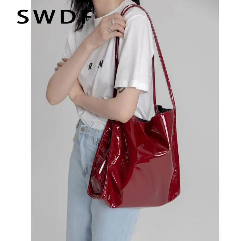 Vintage Women Shoulder Bags Large Capacity Tote Handbags