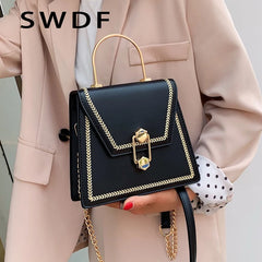 Metal Handle Handbags Women Crossbody Bags Clutch Female Purses Shoulder Messeng