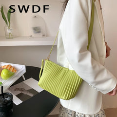 PU Leather Small Bucket Shoulder Bags for Women