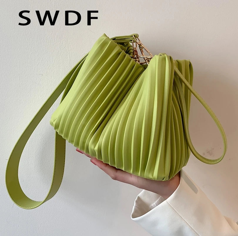 PU Leather Small Bucket Shoulder Bags for Women