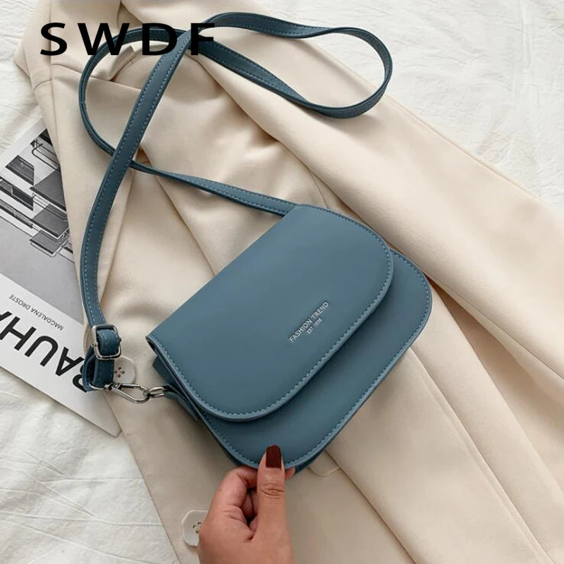 Solid Flap Shoulder Bag Crossbody Bag Handbags for Women