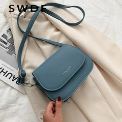 Solid Flap Shoulder Bag Crossbody Bag Handbags for Women